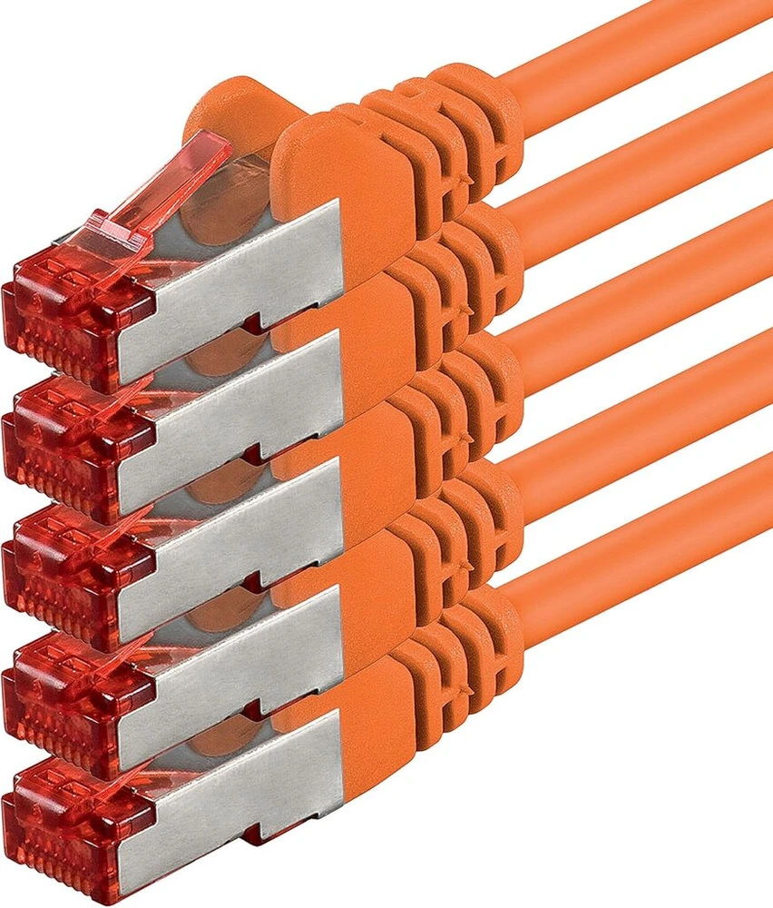 1Attackde Cat6 tinklo kabelis, 5 vnt., dviguba apsauga, Rj45