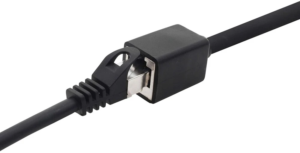 1Attackde Cat7 tinklo kabelio prailgintuvas 10m, juodas, Rj45 jungtys