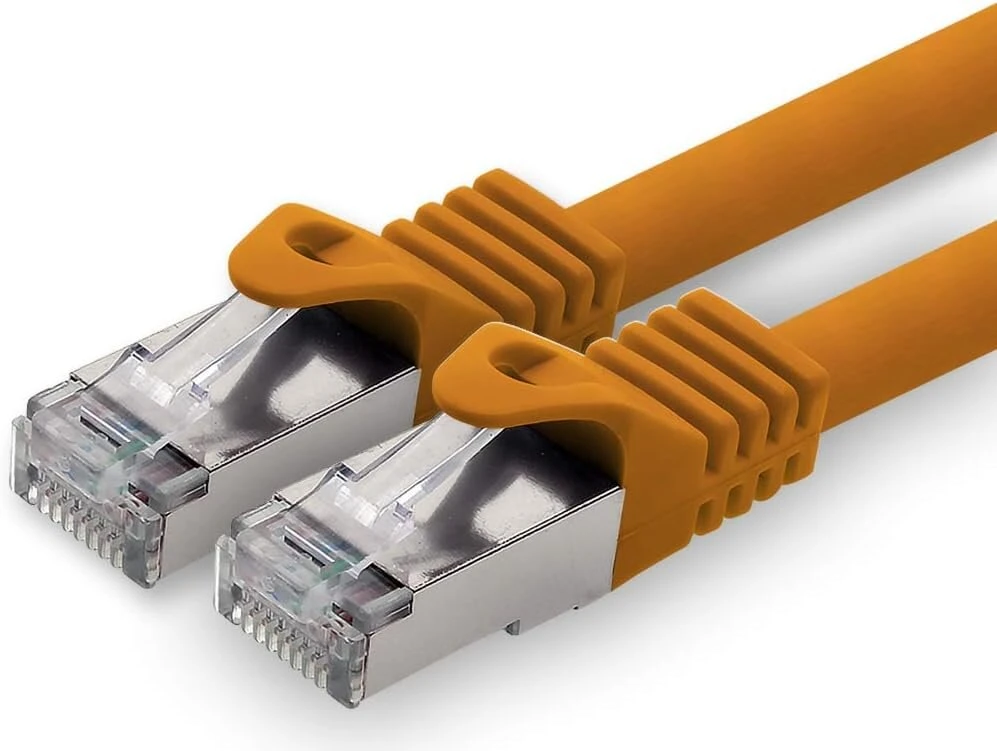 1Attackde Cat.7 tinklo kabelis, 10m, oranžinis, Sftp, 10gbps