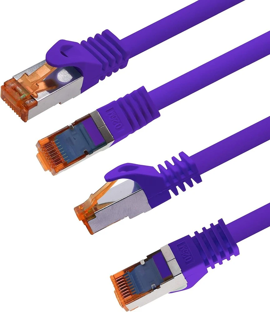 1attack.de Cat.7 tinklo kabelis Cat7 ethernet kabelis patch kabelis tinklo Lan kabelis Cat.7 neapdorotas kabelis 10 gb/s (sftp pimf lszh) rinkinys su rj45 jungtimi cat.6a
