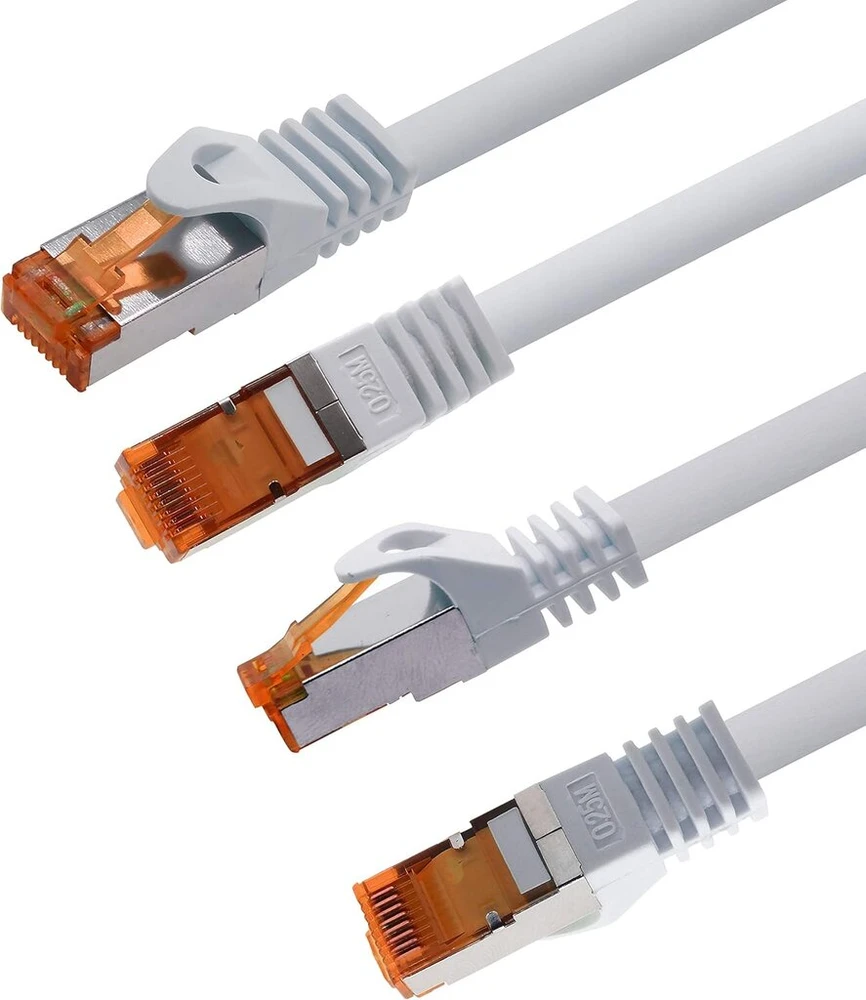 1attack.de Cat.7 tinklo kabelis Cat7 ethernet kabelis patch kabelis tinklo Lan kabelis Cat.7 neapdorotas kabelis 10 gb/s (sftp pimf lszh) rinkinys su rj45 jungtimi cat.6a