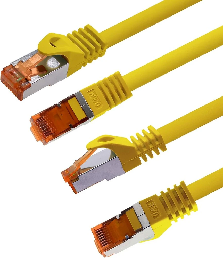 1attack.de Cat.7 tinklo kabelis Cat7 ethernet kabelis patch kabelis tinklo Lan kabelis Cat.7 neapdorotas kabelis 10 gb/s (sftp pimf lszh) rinkinys su rj45 jungtimi cat.6a