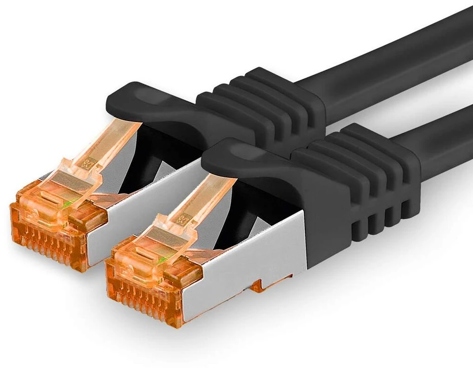 1attack.de Cat.7 tinklo kabelis Cat7 ethernet kabelis patch kabelis tinklo lan kabelis Cat.7 neapdorotas kabelis 10 gb/s (sftp pimf lszh) rinkinys su rj45 jungtimi cat.6a