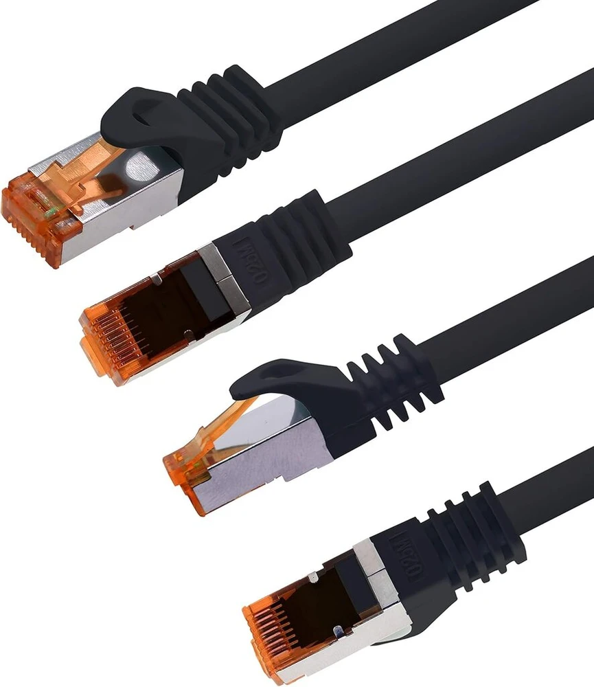 1attack.de Cat.7 tinklo kabelis Cat7 ethernet kabelis patch kabelis tinklo Lan kabelis Cat.7 neapdorotas kabelis 10 gb/s (sftp pimf lszh) rinkinys su rj45 jungtimi cat.6a