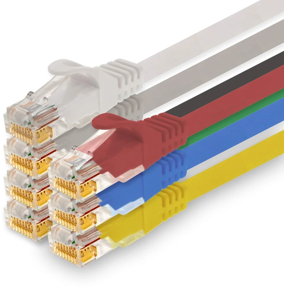 1conn - 0,25 m tinklo kabelis, ethernet, lan ir patch kabelis maksimaliam interneto greičiui ir jungia visus įrenginius su rj 45 lizdu, 7 spalvos - 7 vnt.