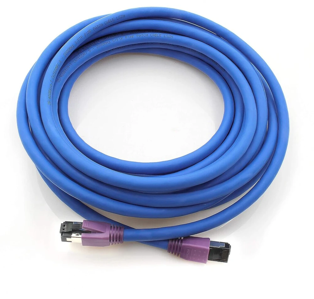1conn 2 m Cat8 Gigabit Ethernet tinklo kabelis 40 Gb S Ftp Lszh Cat 8 duomenų kabelis Rj45 mėlynas - 1 vnt. 2 m