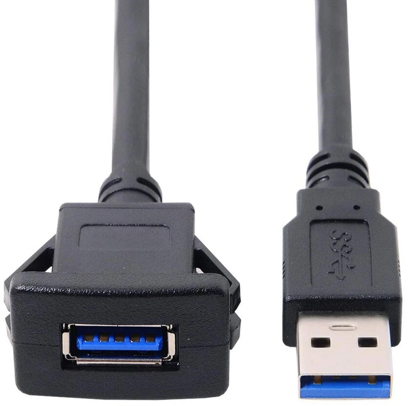 1m atsparus vandeniui vieno usb 3.0 prailginimo fiksatoriaus tipo automobilinis aux kabelis prietaisų skydeliui