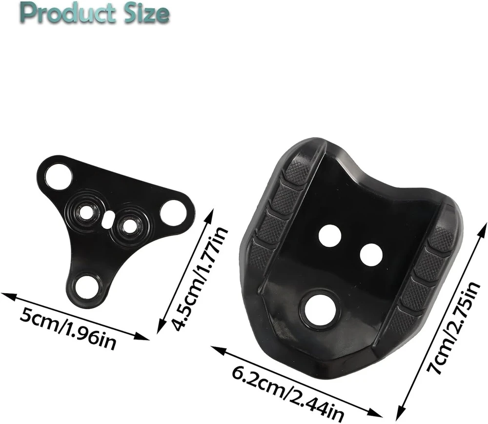2 dalių dviračio trinkelių adapteris, dviračio pedalo adapteris, dviračio batų plokštelių rinkinys, batų adapterio trinkelės, metalinis dviračio pedalo adapterio keitiklis, skirtas važinėti dviračiu, plento dviračiui, dviračio trinkelių pedalai