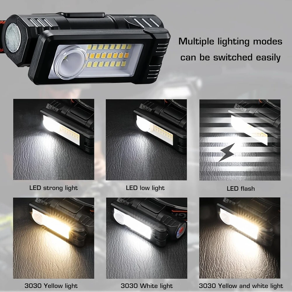2 Led darbinių lempų rinkinys, dirbtuvių lempa, cob inspekcinė lempa, sulankstoma, 360° rotacija, skirta automobilių remontui, dirbtuvėms, avarinė lempa