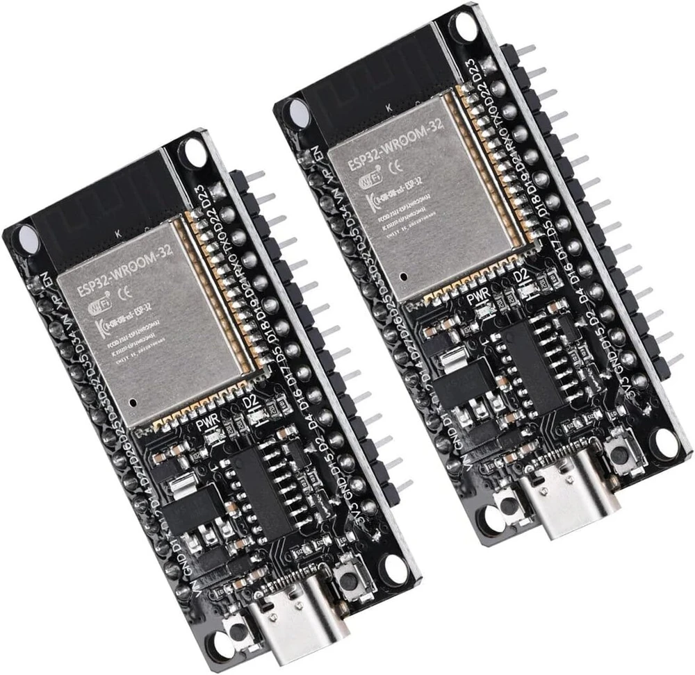 2 rinkiniai Esp32s ir terminalo adapteris Esp32 Wroom 32 kūrimo plokštė Breakout Board, Nodemcu Wlan Wifi Bluetooth Ch340 lustas