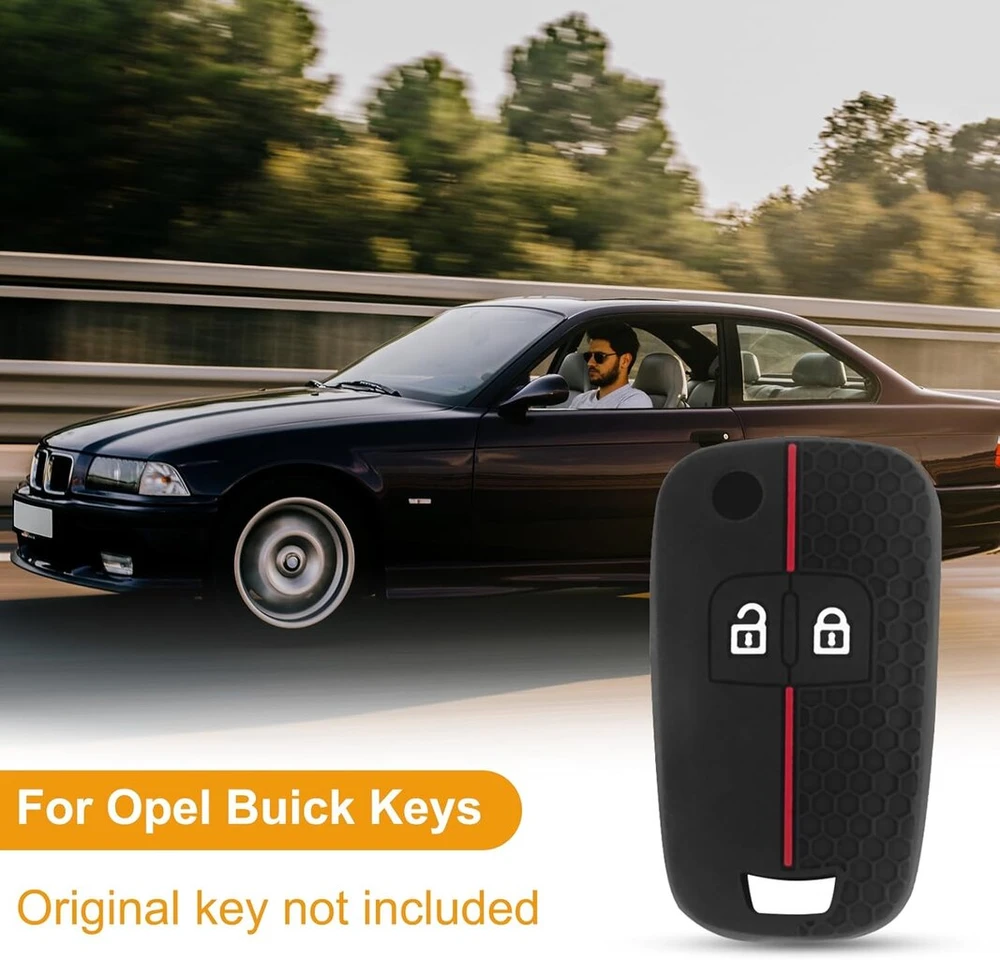 2 Vauxhall/opel 2 mygtukų silikoninis raktų dėklas