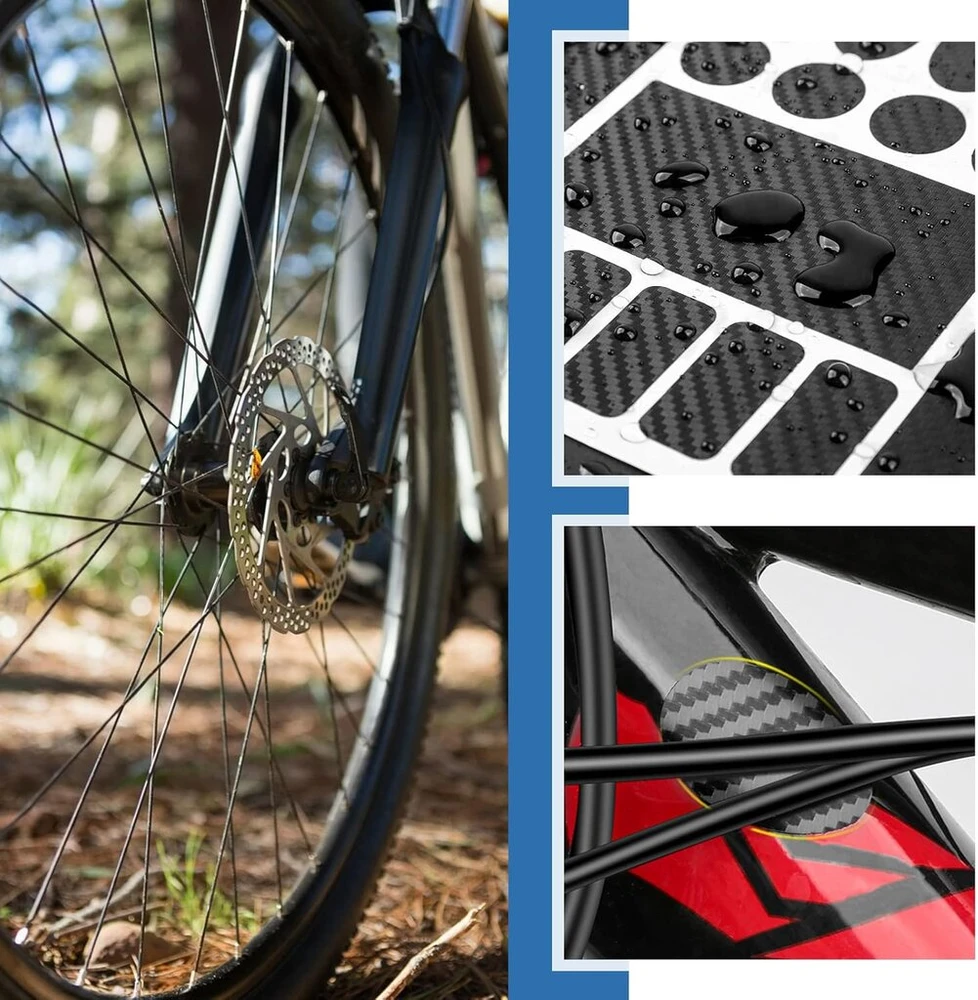 2 vienetų dviračio rėmo grandinės lipdukas, skirtas bmx mtb plento dviračiui, pagamintas iš anglies pluošto
