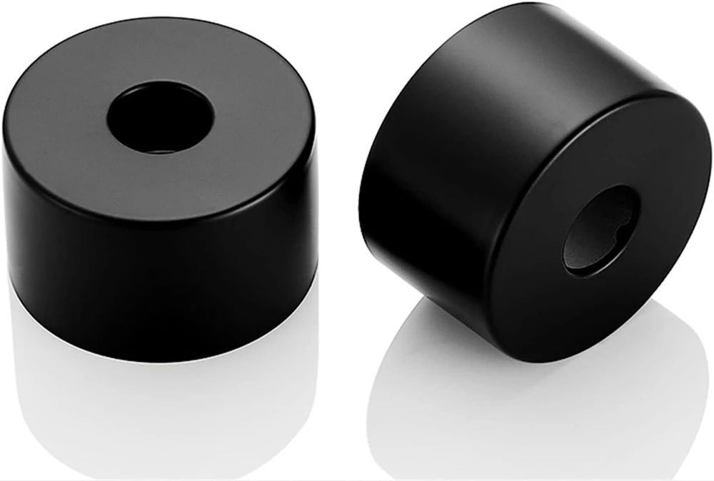 2 vnt. 25 mm (3/4 colio) skersmens dangtelis rozetė juoda, rozetė juoda, vamzdžio dangtelis, sriegio rozetės čiaupas