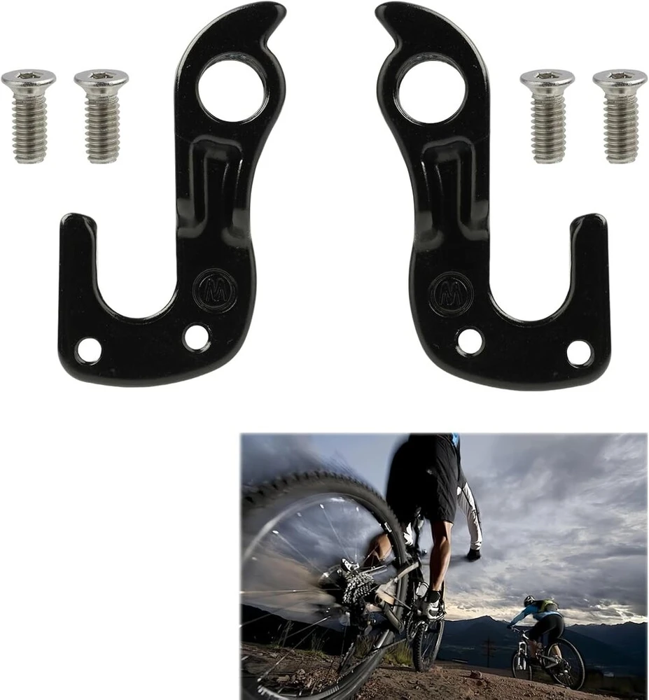 2 vnt. derailleur pakaba Cube Aim Sl # 10148, mech derailleur pakaba dviračio galinis kabliukas, metalinis galinis derailleur kabliukas, suderinamas su Cube galiniu derailleur, lengvas montavimas, juoda, su