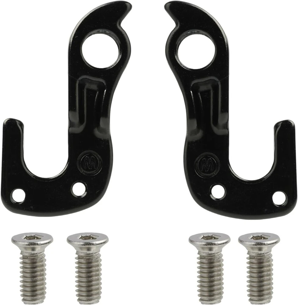2 vnt. derailleur pakaba Cube Aim Sl # 10148, mech derailleur pakaba dviračio galinis kabliukas, metalinis galinis derailleur kabliukas, suderinamas su Cube galiniu derailleur, lengvas montavimas, juoda, su