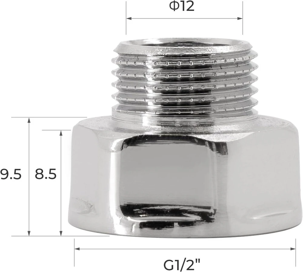 2 vnt. reduktoriai: 1/2" į 3/8"