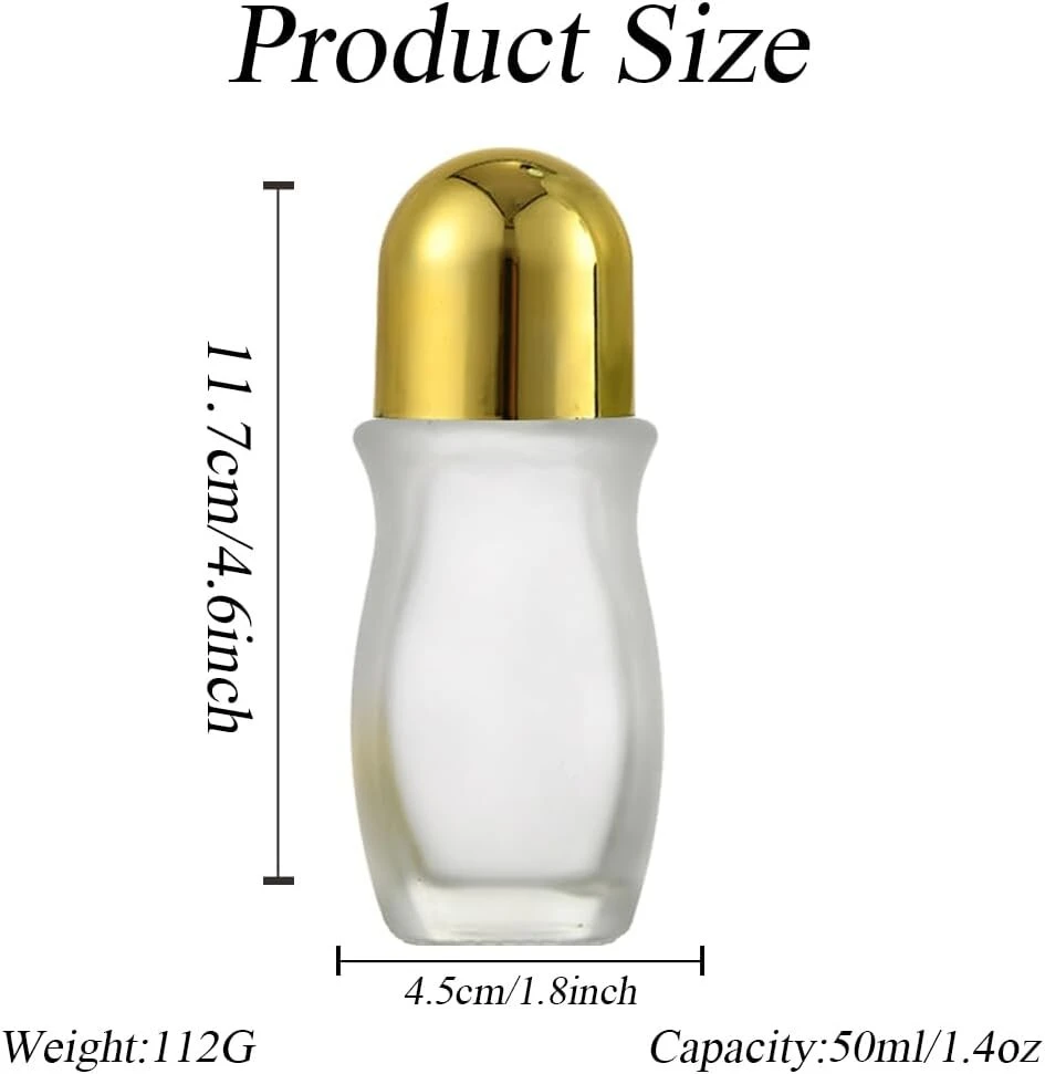 2 x 50ml stikliniai buteliukai su rutuliniu dangteliu