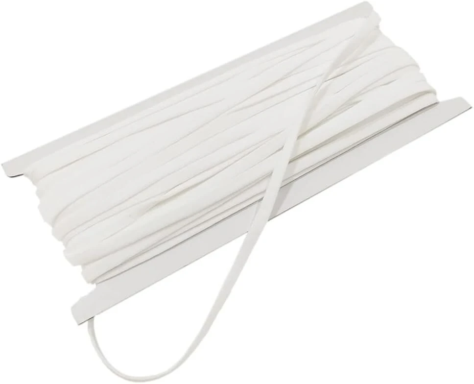 20 m elastinė juosta kaukėms, 20 m x 5 mm pločio (10 m balta + 10 m juoda), elastinė juosta drabužių siuvimui, rankdarbiams, juoda ir balta elastinė siuvimo juosta (5 mm x 20 m)