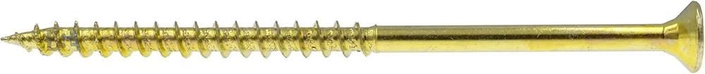 20 varžtų 6 x 110 mm su daliniu sriegiu 60 mm irox plienas geltonai cinkuotas kryžminė galvutė pozidriv pzd plokščias varžtas skirtas medienai ir drožlių plokštei 6 x 110 drožlių plokštė