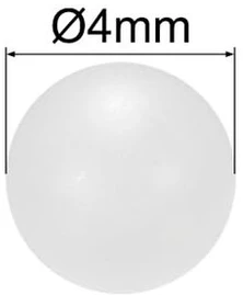 200 vnt. tiksliųjų rutuliukų, 4 mm, Pp plastiko
