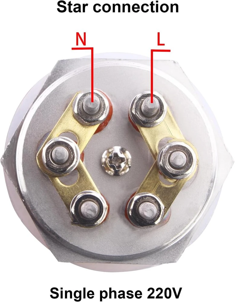 220v 12000w 3u 1.25 colio (dn32) 41.9 mm Bsp sriegio elektrinis kaitinimo elementas nerūdijančio plieno flanšas su silikoniniu žiedu ir plastikiniu dangteliu