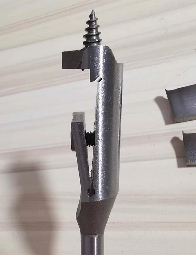 22–76 mm reguliuojamas spate tipo grąžto įrankis, išplečiamas plokščių medienos apdirbimo grąžtų rinkinys