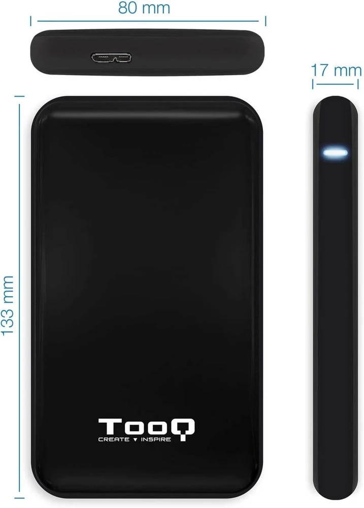 2.5" sata išorinis standžiojo disko dėklas, skirtas 9.5 mm sata standiesiems diskams su usb 3.1 gen 1 prievadu, užtikrina greitus ir saugius perkėlimus, juodas dizainas suteikia elegantiškumo