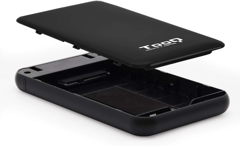2.5" sata išorinis standžiojo disko dėklas, skirtas 9.5 mm sata standiesiems diskams su usb 3.1 gen 1 prievadu, užtikrina greitus ir saugius perkėlimus, juodas dizainas suteikia elegantiškumo