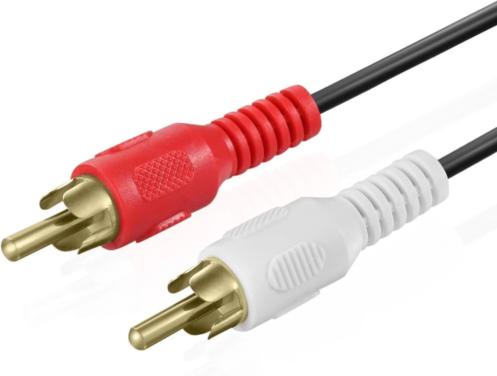 2rca kištukas į 2rca kištuko kabelį (1.8m/6ft), Fosmon Rca kompozitinis stereo audio kabelis [dešinys/kairys] 2 Rca kištuko M/m jungtis raudona ir balta A/v imtuvui, stiprintuvui, projektoriui, namų kinui