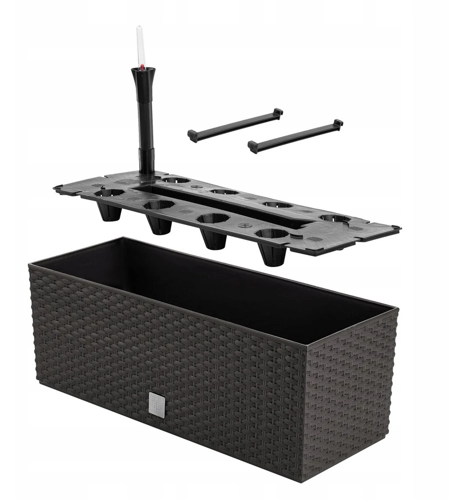 2x Savidrėkinės balkono vazonai Rato Case 50cm Antracito