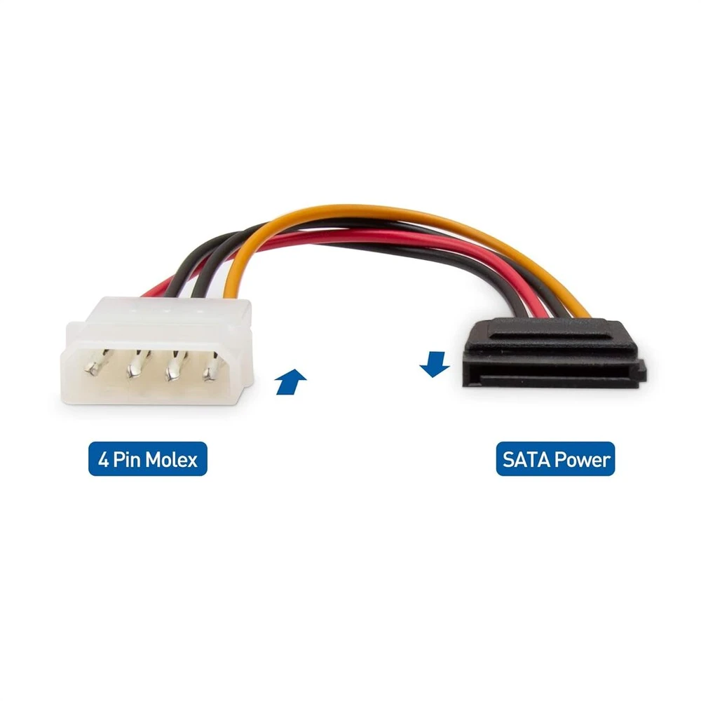 3 vnt. Molex į Sata maitinimo kabeliai, 15 cm