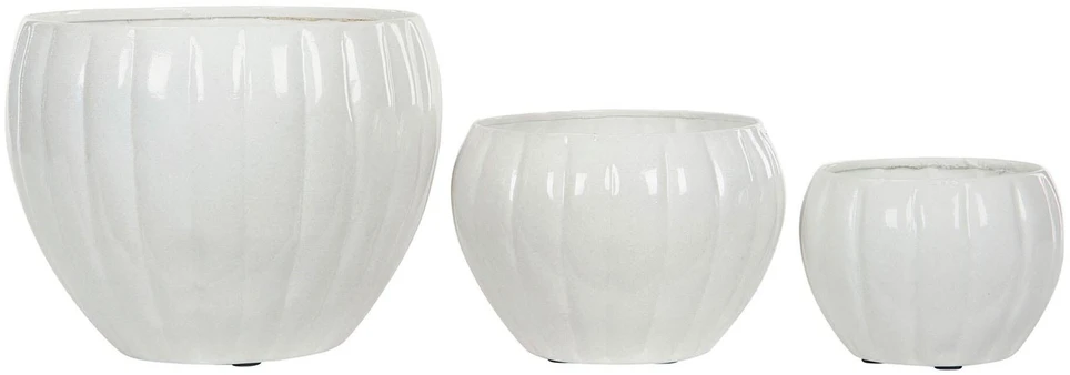 3 vnt. Pot Marbi metalinis baltas