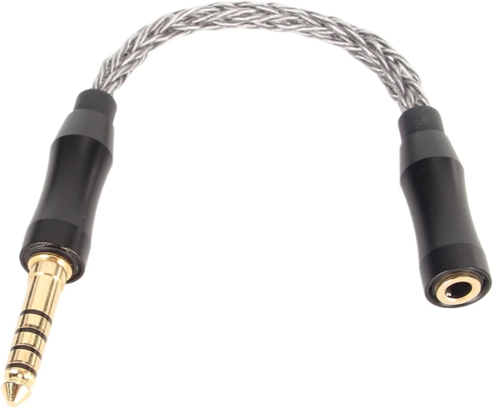 3,5 mm į 4,4 mm ausinių adapterio kabelis, paauksuotas, 3,5 mm stereo lizdas į 4,4 mm subalansuotą kištuką, atnaujinimo kabelis, suderinamas su Nw Wm1z Nw Wm1a Mdr Z1r Ta Zh1es (šaltai pilka)