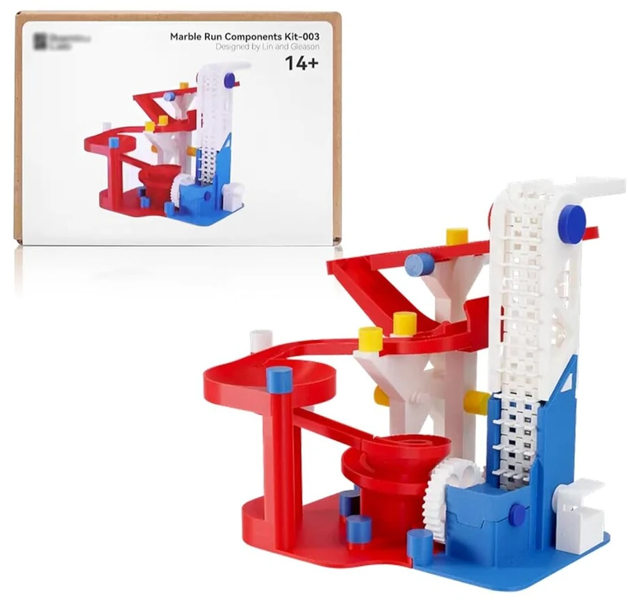 3d spausdintuvas Marbles Run, suderinamas su Bambulab P1p/p1s, A1/a1 Mini, X1/x1c/x1e Makerworld Mh003 kūrybiniu modelio rinkiniu su rutuliukais ir varikliu (spausdinta dalis neįtraukta)
