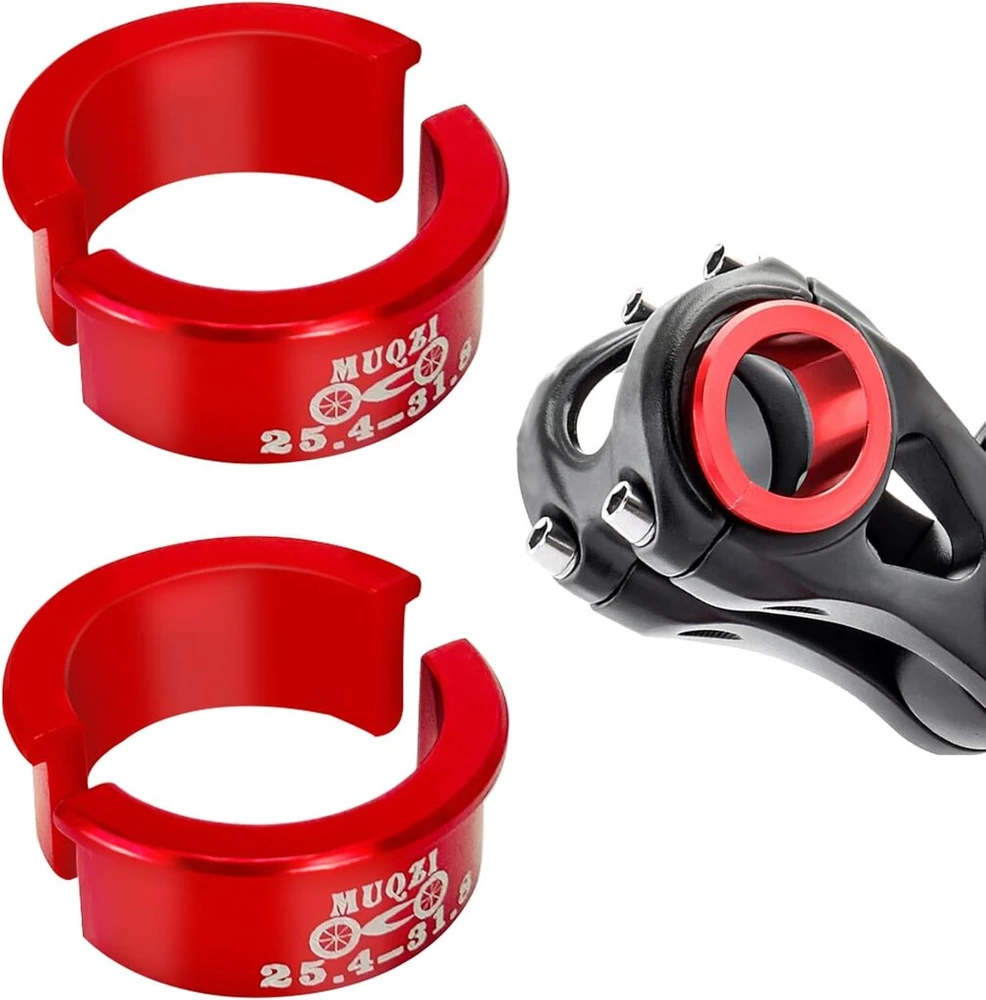 4 dviračio vairo poveržlių rinkinys, 25,4–31,8 mm dviračio vairo adapterio poveržlės, aliuminio lydinys, dviračio vairo tarpinė, vairo diskas, vairo iškyšos reduktorius mtb, plento dviračiui