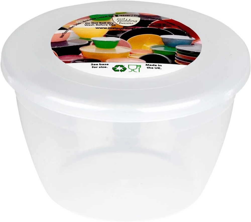 4 x 280 ml skaidrus daugkartinio naudojimo maistinis plastikinis pudingo formos indelis su dangteliu