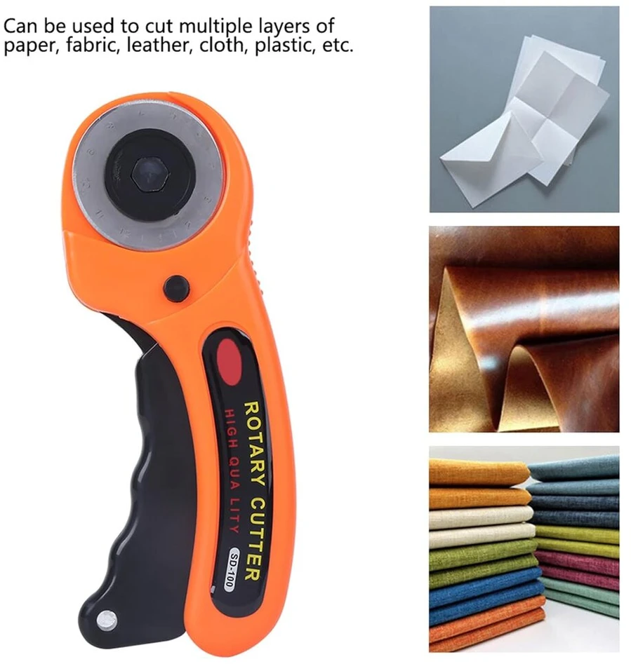 45 mm greitaeigis plieno diskinis pjaustytuvas quiltingui, siuvimui, patchworkui - odos, audinio, popieriaus, plastiko pjovimui