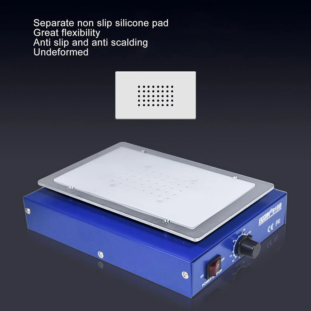 450w litavimo kaitinimo plokštė, Led mikrokompiuteris, elektrinė pašildymo litavimo stotis, suvirintojo kaitinimo plokštė, aliuminio lydinys, pašildymas, laboratorinis litavimas, perdirbimas, kaitinimo plokštė (eu kištukas
