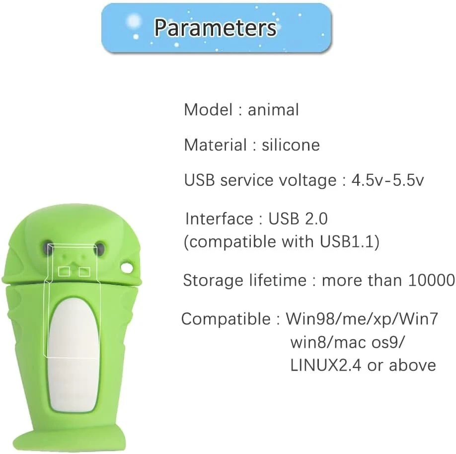 5 x 32 Gb Usb atmintinės, animacinių filmų dizainas