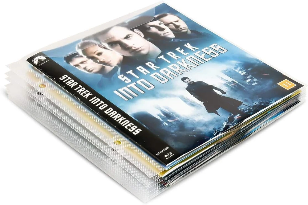 50 vnt. Blu-ray dėklų su skylutėmis segtuvui