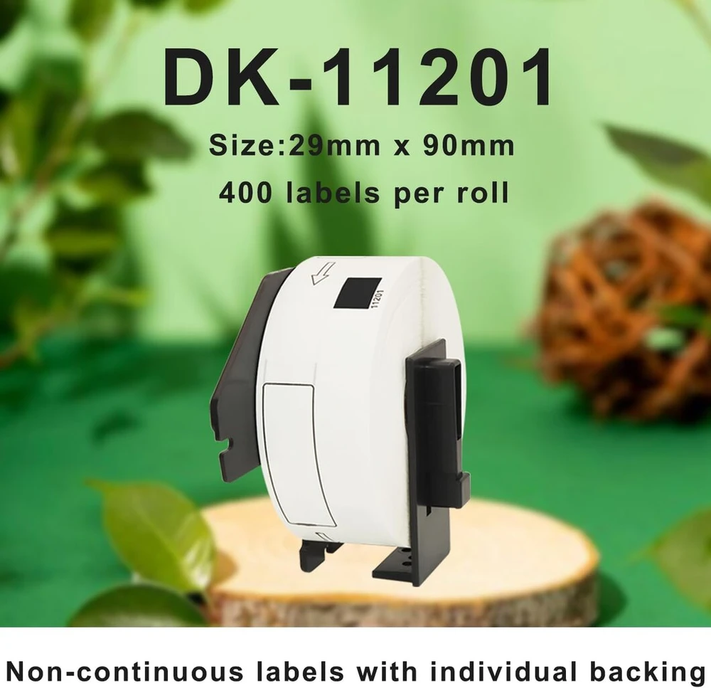 6 Ritiniai Dk-11201 Adresų Etikečių Brother 29x90mm 2400 vnt.