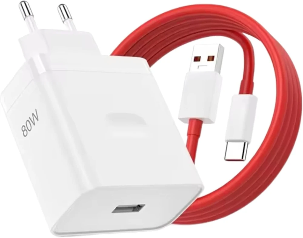 80 W įkroviklis su 1 metro usb-c įkrovimo laidu | sieninis įkroviklis greitasis įkroviklis supervooc warp įkroviklis, suderinamas su Oneplus 13 12 12r 11 10 pro
