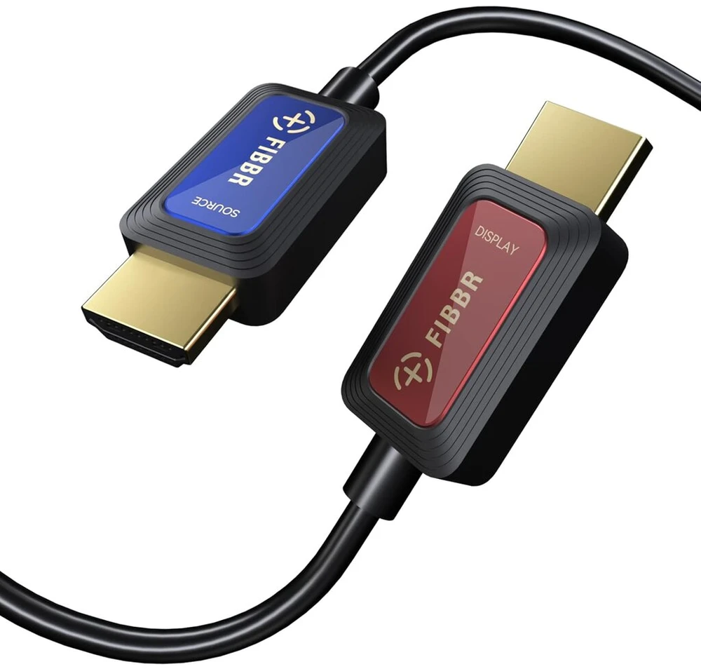 8k šviesolaidinis Hdmi kabelis 15 m, 48 Gbps didelės spartos Hdmi 2.1 kabelis 8k@60hz 4k@120hz Dolby/dynamic Hdr/hdcp 2.3/earc 8k šviesolaidinis kabelis su viena kryptimi, suderinamas su Blu-ray/tv