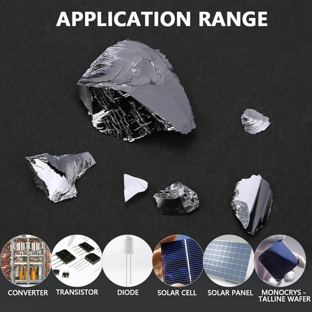 99,99 % grynumo silicis, grynas silicio metalo elementas 14 puslaidininkinis monokristalinis si blokas (50 gramų)