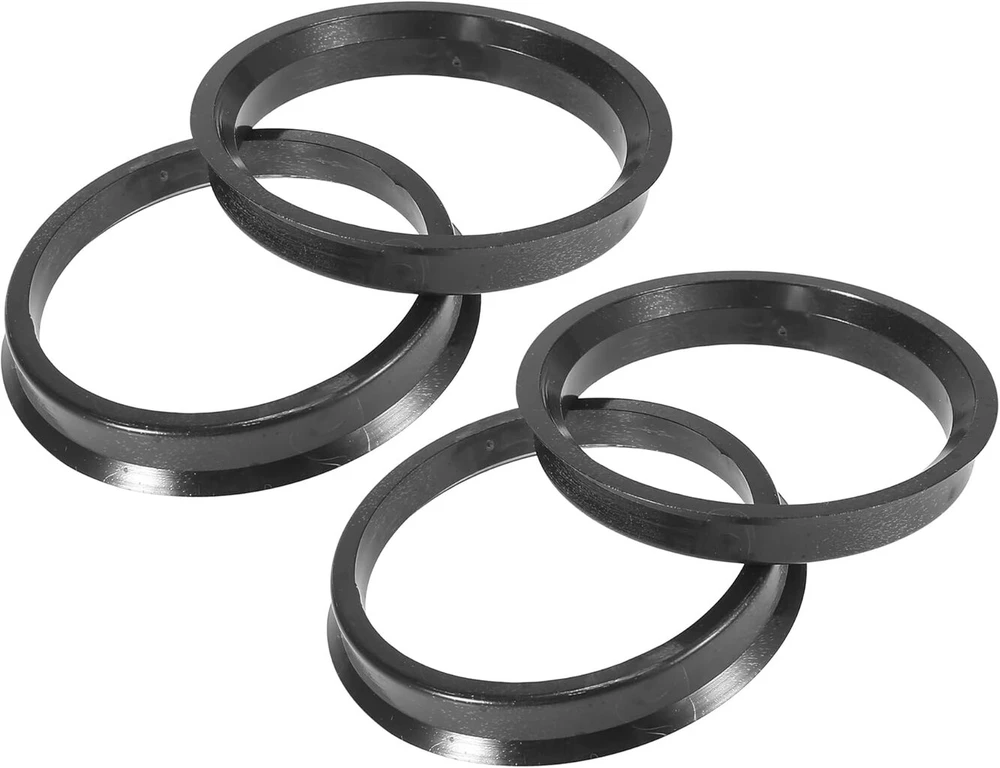 A absopro centruojančios žiedai 57.1 mm į 65.1 mm plastikiniai juodi 4 vnt.