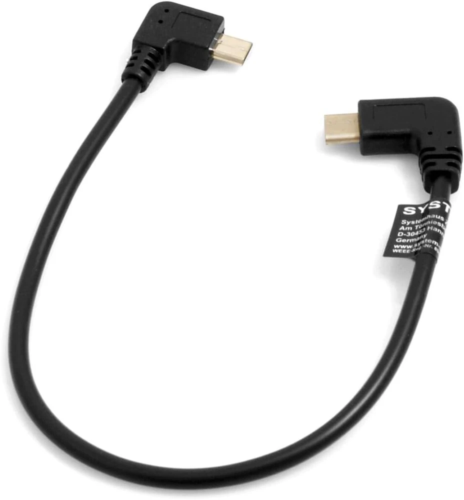 A123 Systems, Inc System-s 56972317 Otg Host Usb 3.1 Type C 90° kampu prijungtas Usb jungtis į Micro Usb Male 90 laipsnių kampu adapterio kabelį, 26 cm