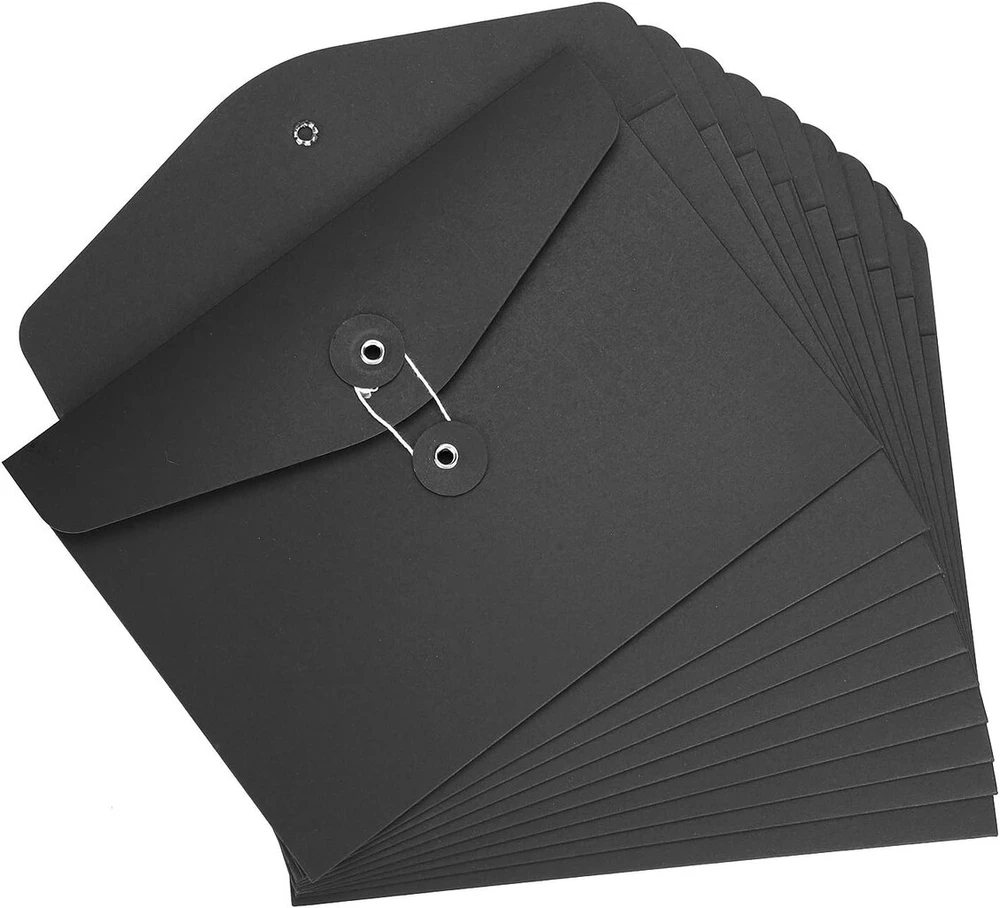 A5 formato kraft popieriaus aplankas iš kraft kartono, 10 vnt. nešiojamas pristatymo aplankas, tvirtas portfelio aplankas su sagtimi, organizacinis išorinis užsegamas aplankas