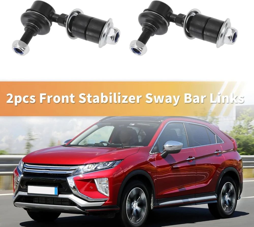 Absopro 2 dalių priekinio stabilizatoriaus traukių komplektas mitsubishi outlander 2003-2006 pakabos komplektui