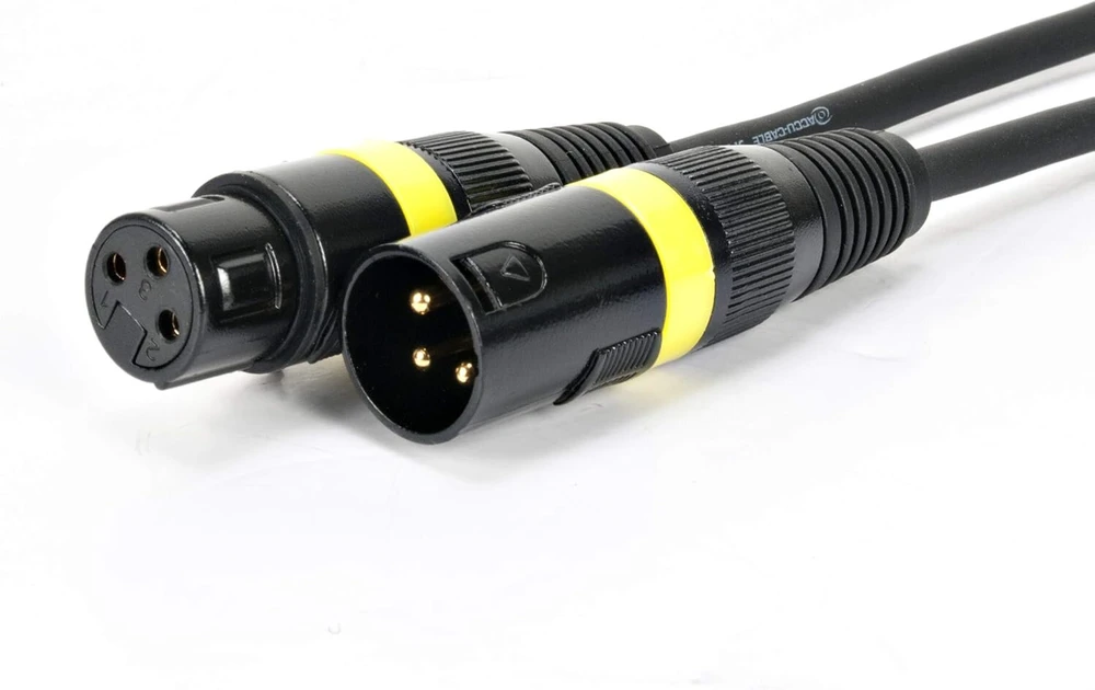 Accu Cable 3 m 3 kontaktų dmx kabelis - juodas
