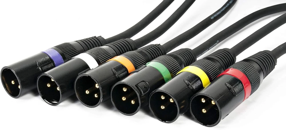 Accu Cable 3 m 3 kontaktų dmx kabelis - juodas